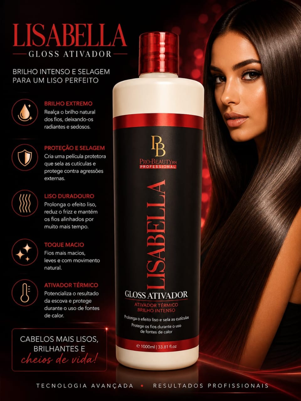 Pro-Beauty RN Lisabella - Gloss Ativador Térmico (1000ml)